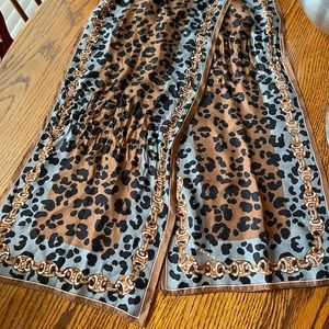 VTG Cheetah print silk scarf by Elaine Gold | Collection XIIX LTD made in Japan